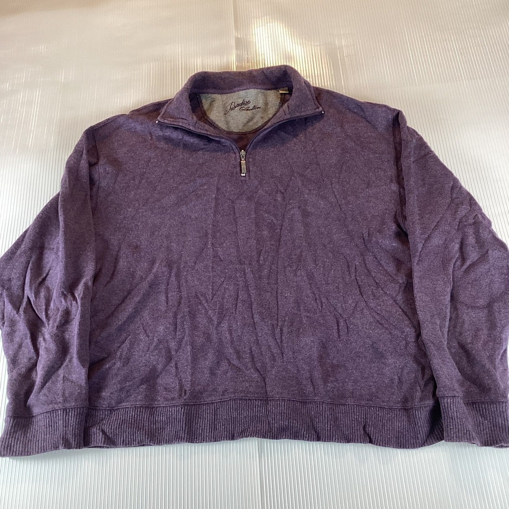 Paradise Collection Mens Sweater Sweatshirt Long Sleeve Sz L Pullover Mock Neck